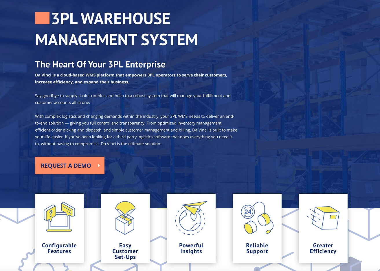 top efficiency 3pl software Da Vinci